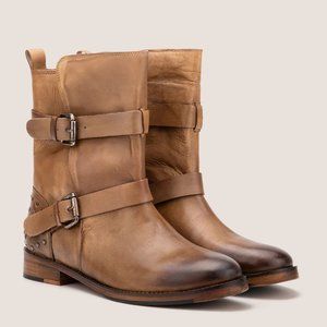 Vintage Foundry Co Sherry Buckled Leather Boots